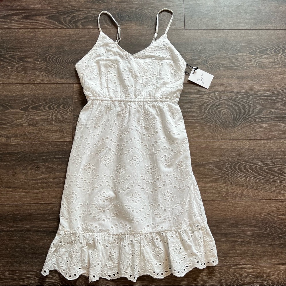 Japna White Eyelet Sundress Size Small